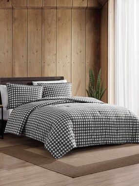 Full/Queen Preston Reversible Comforter Set Gray - Eddie Bauer